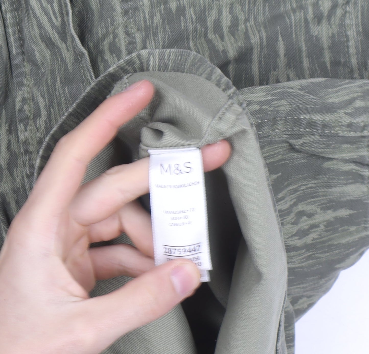 Marks and Spencer Women’s Green Military Jacket Size 12 Cotton Blend