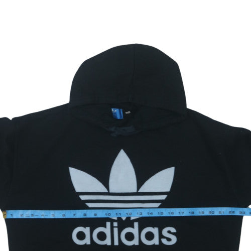 Adidas Men's Black Pullover Hoodie S Regular Fit Graphic Sportswear