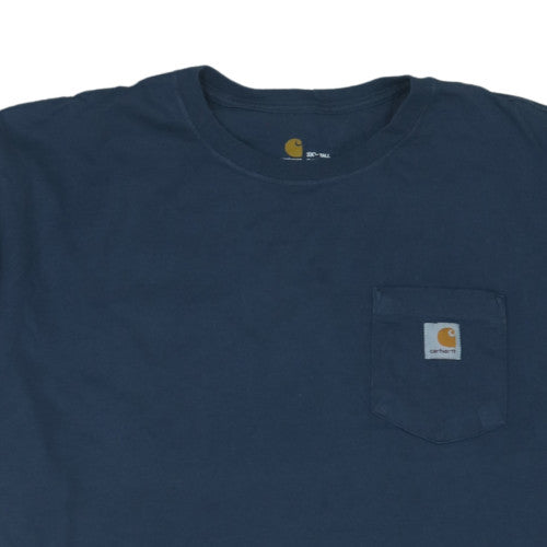 Carhartt Men's Navy Blue 3XLT Tall Original Fit Cotton T-Shirt
