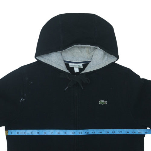 Lacoste Men’s Black Full Zip Hoodie M Hooded Fleece Sweatshirt