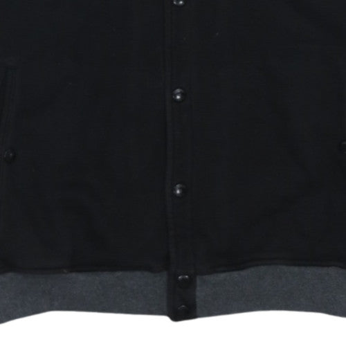 Adidas Mens Black Button Cardigan Sweatshirt M Regular Fit
