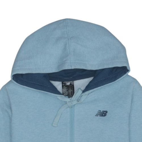 New Balance Women's Blue Full Zip Hoodie Size 10 Cotton Blend