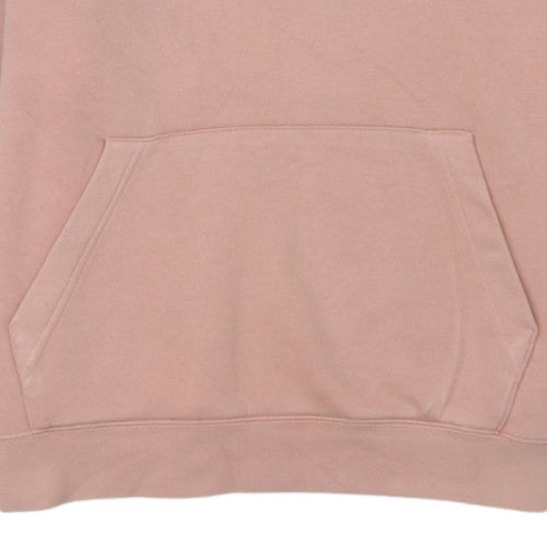 Nike Men's Pink Pullover Hoodie L Fleece Logo Sweatshirt