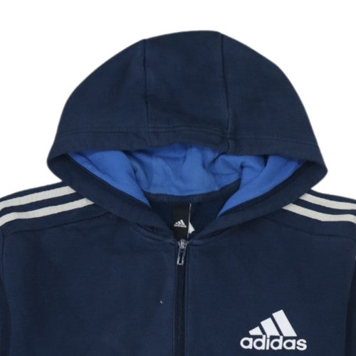 Additional view of Adidas Men's Blue Full Zip Hoodie, size M, Sports Fleece