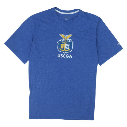Champion Men's Blue USCGA Graphic Athletic T-Shirt Size L