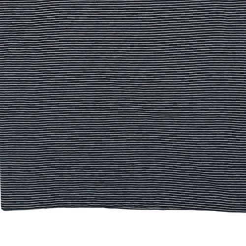Nautica Men's Blue Striped Cotton Linen Polo Shirt XL Classic Fit