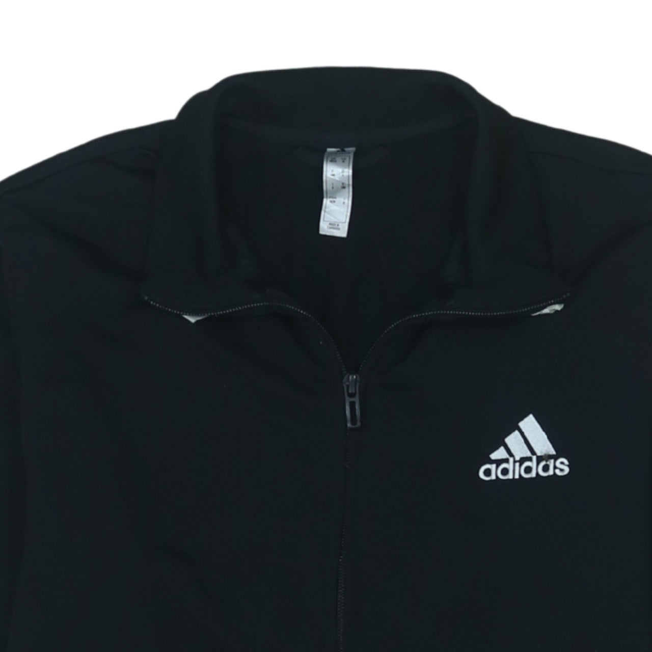 Adidas Men's Black Track Jacket L Full Zip Activewear