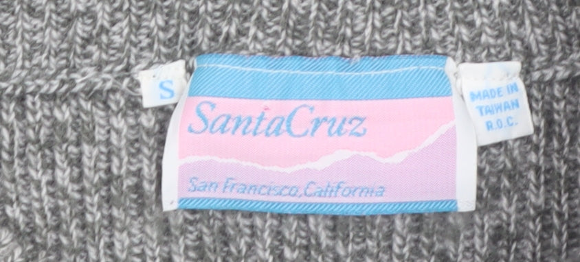 Santa Cruz Womens Grey Sleeveless Mock Neck Knit Vest S
