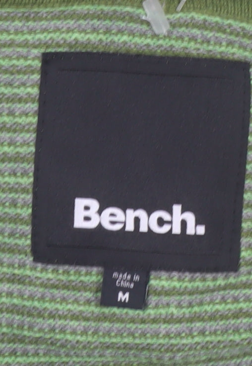 Bench Men's Green Full Zip Cotton Hoodie Size M