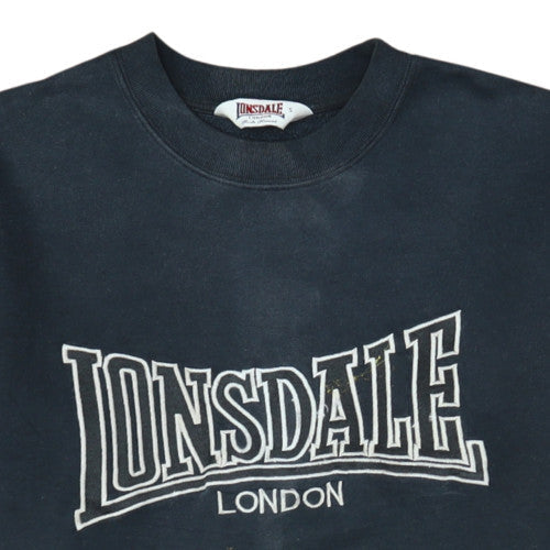 Lonsdale Mens Blue Logo Pullover Sweatshirt Size S