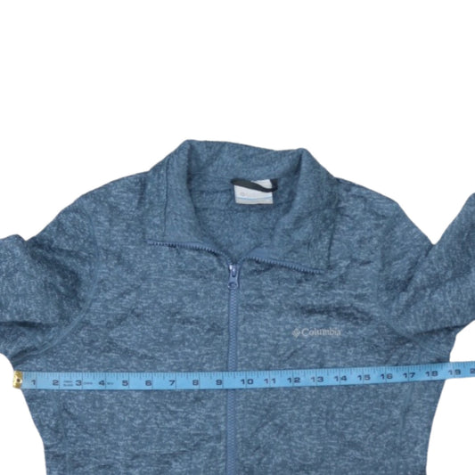 Columbia Womens Blue Full Zip Fleece Jacket Size M Outdoor Casual