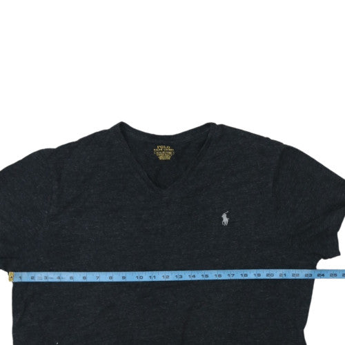 Ralph Lauren Men's Black V-Neck Slim Fit Cotton T-Shirt XL