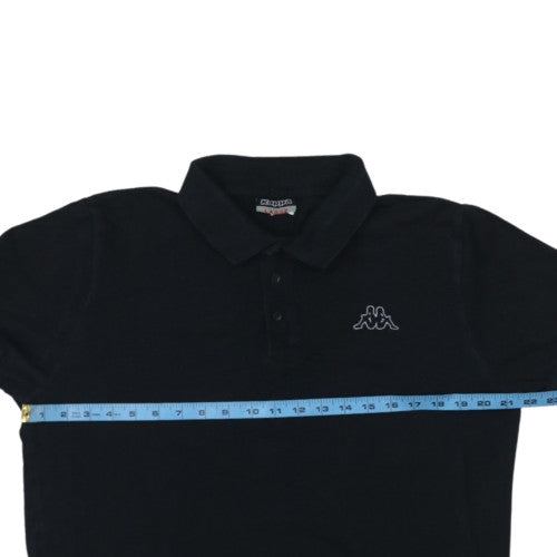 Kappa Men's Black Regular Fit Cotton Polo Shirt Size L