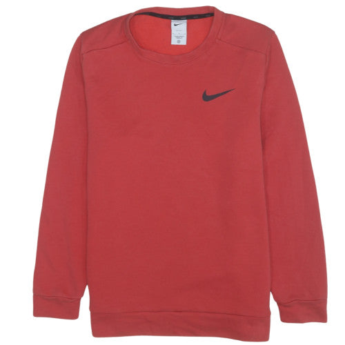 Nike Womens Red Dri-Fit Pullover Sweatshirt Size M Crew Neck
