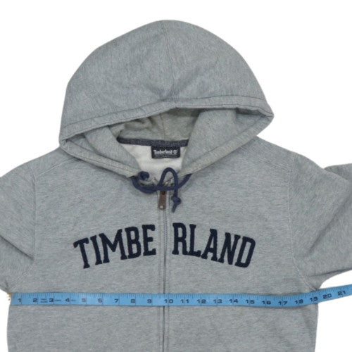 Timberland Men's Grey Full Zip Hoodie S Fleece Cotton Outdoor