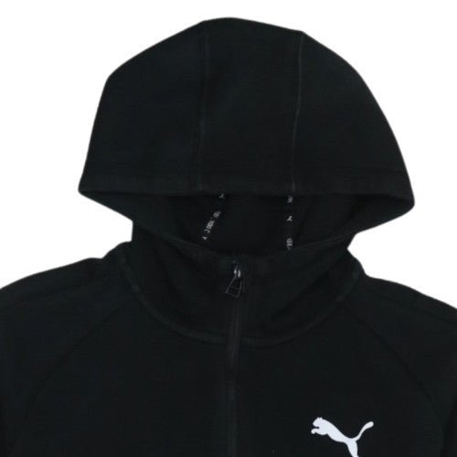 Additional view of Puma boys’ black full zip hoodie 13-14 years fleece athletic sweatshirt