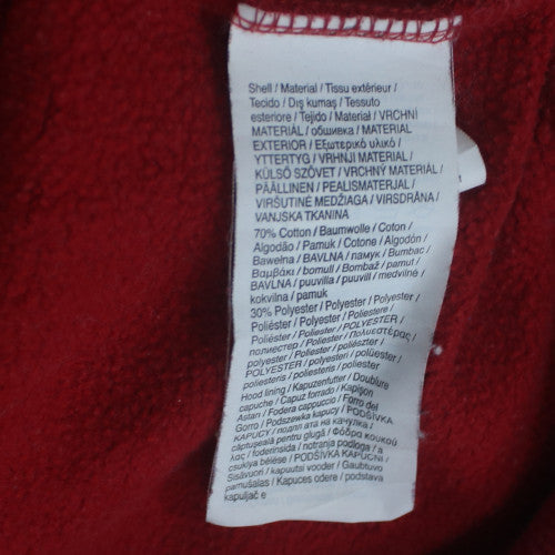 Brand and care label for Puma Men's Red Full Zip Hoodie M Fleece Logo Sportswear