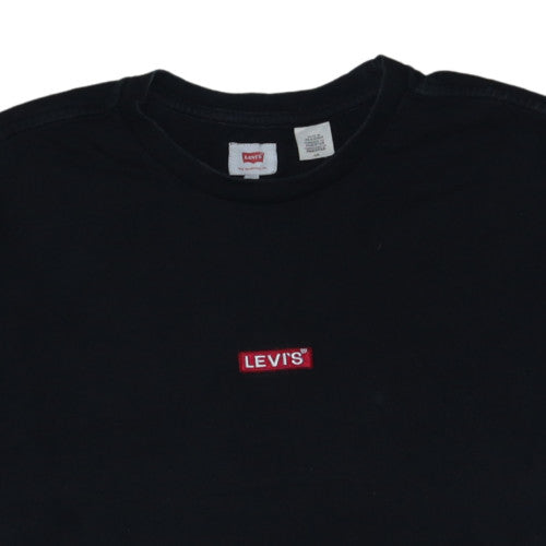 Levi's Men's Black Crew Neck Short Sleeve Cotton T-Shirt Size L