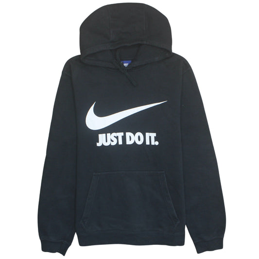 Nike Women's Black Medium Pullover Hoodie 'Just Do It' Logo Sweatshirt