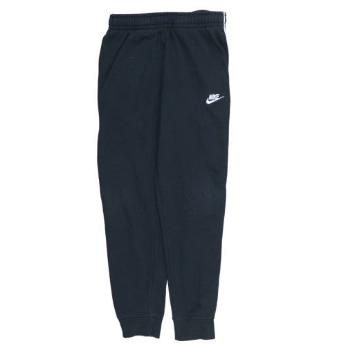 Nike Men's Black Jogger Trousers Small Fleece Elastic Waist