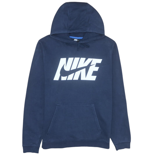 Nike Men's Blue Pullover Hoodie M Sports Fleece Logo Sweatshirt