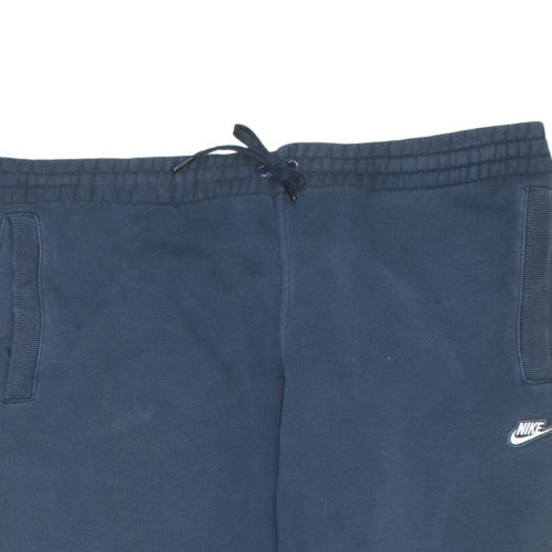 Nike Men's Blue Cotton Blend Lounge Sweatpants L Drawstring Relaxed Fit