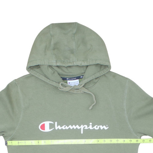 Champion Men's Green Pullover Hoodie S Logo Fleece Athleticwear