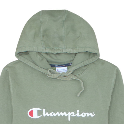 Champion Men's Green Pullover Hoodie S Logo Fleece Athleticwear