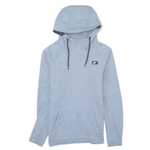 Nike Men's Grey Pullover Hoodie Small Regular Fit Logo Sweatshirt