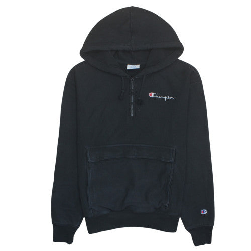 Champion Mens Black Large 1/4 Zip Reverse Weave Hoodie
