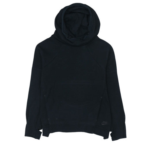Nike Men's Black Pullover Hoodie High Neck Size M Fleece Sweatshirt