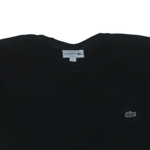 Lacoste Men's Black Regular Fit Cotton Crew Neck Short Sleeve T-Shirt L