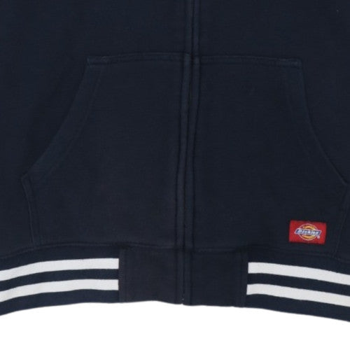 Dickies Men's Navy Blue Full Zip Hoodie Medium Classic Fleece