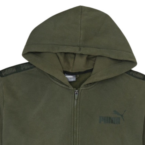 Puma Men's Green 2XL Full Zip Fleece Hoodie Sweatshirt