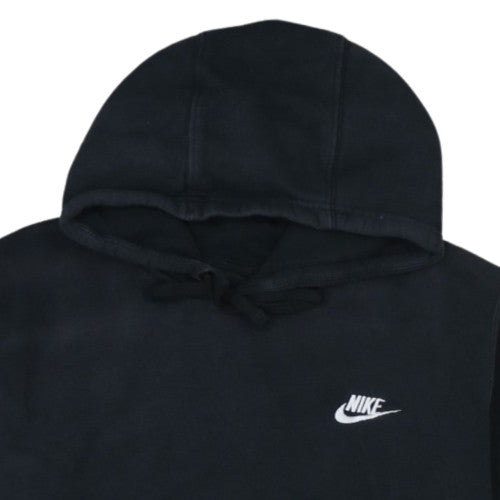 Nike Men's Black Pullover Hoodie M Regular Fit Logo Fleece