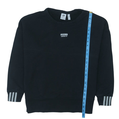 Adidas Women's Black Crew Neck Pullover Sweatshirt Size 14