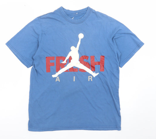 Nike Jordan Mens Blue XL Graphic Print Fresh Air T-Shirt