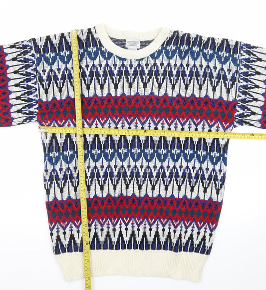 Westchester Classics Men's Multicoloured Fair Isle Knit Jumper L