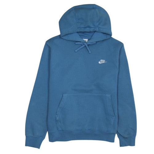 Nike Men's Blue Pullover Hoodie M Fleece Logo Sweatshirt
