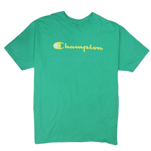 Champion Men's Green 2XL Crew Neck Graphic Print T-Shirt