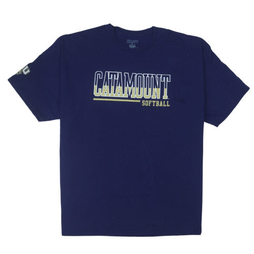 Champion Men's Blue Catamount Softball 3XL Graphic T-Shirt