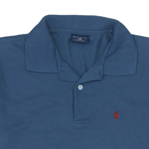 Polo Sport Men's Blue Cotton Short Sleeve Polo Shirt Size L