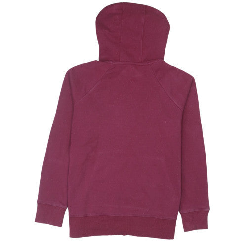 Under Armour Girls Purple Pullover Hoodie Small Fleece Logo Sweatshirt
