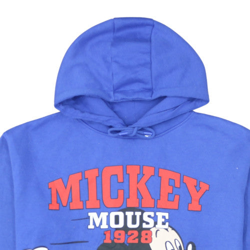Disney Primark Women Blue Mickey Mouse Hoodie L 14/16 Pullover
