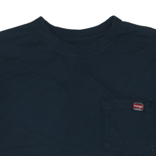 Wrangler Men's Black Workwear Crew Neck Cotton T-Shirt XL