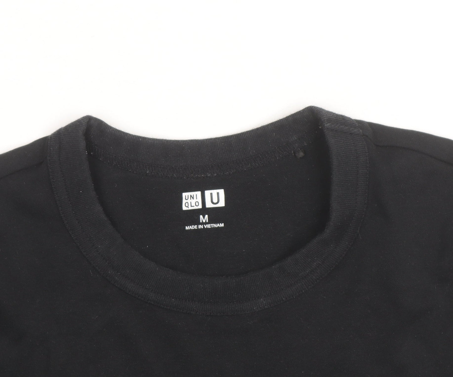 Uniqlo Men’s Black Crew Neck Cotton Short Sleeve T-Shirt M