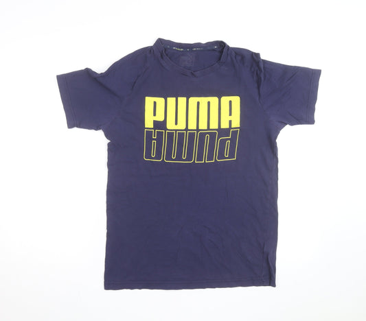 Puma Men's Blue Moisture Wicking Graphic T-Shirt Size S