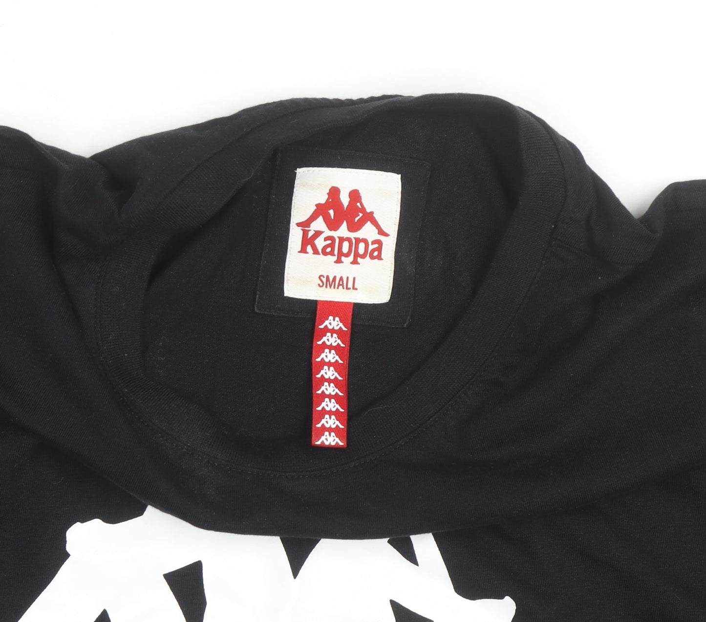 Kappa Men's Black Small Logo Sports Graphic Cotton T-Shirt
