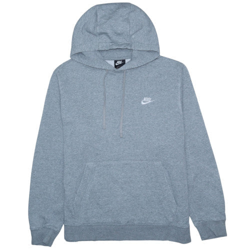 Nike Men's Grey Pullover Hoodie L Regular Fit Fleece Sweatshirt