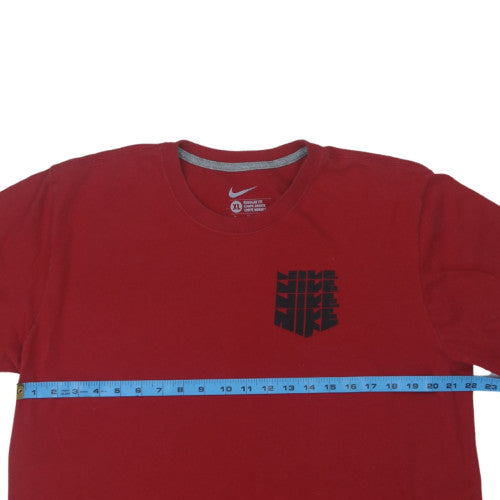 Nike Men's Red XL Regular Fit Sports Logo Crew Neck T-Shirt
